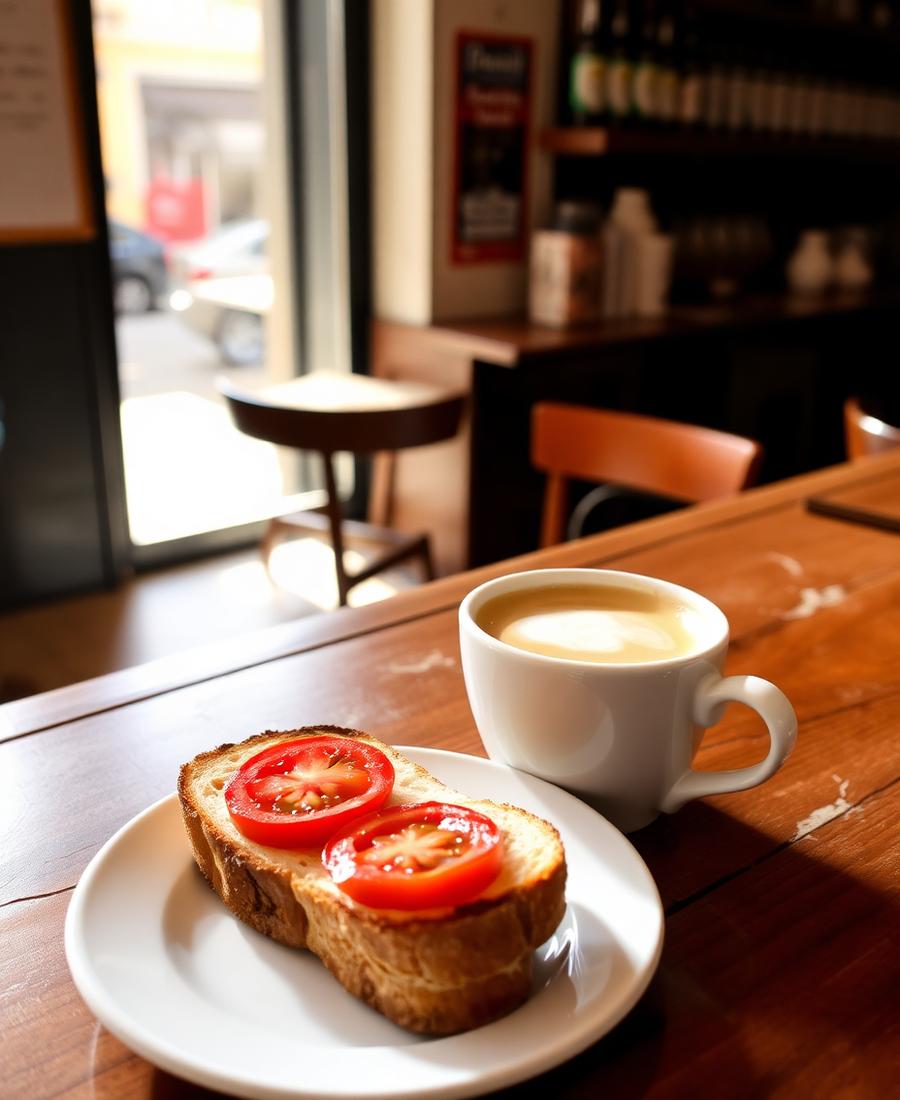 Café y tostada